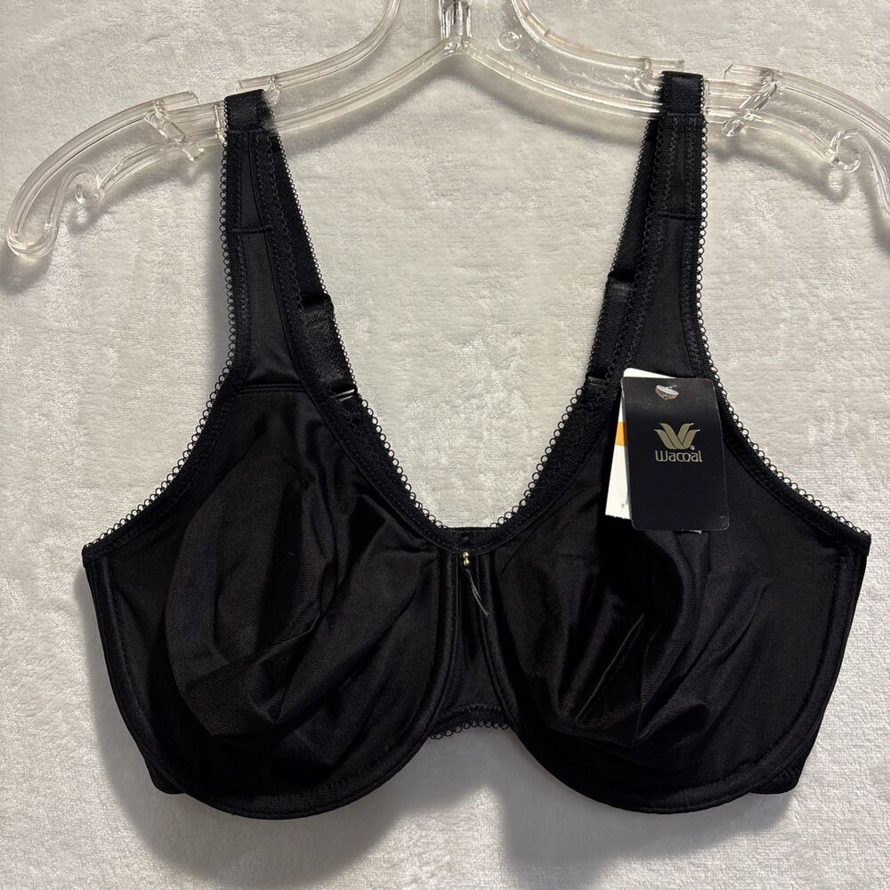 Wacoal Basic Beauty Full Figure Seamless Underwire Bra 34DD Black NWT 855192